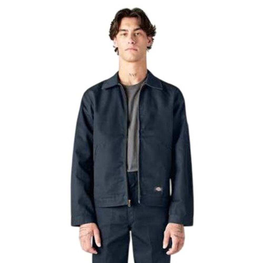Dickies Mens Eisenhower Unlined Jacket Navy Blue Workwear JT75DN Large